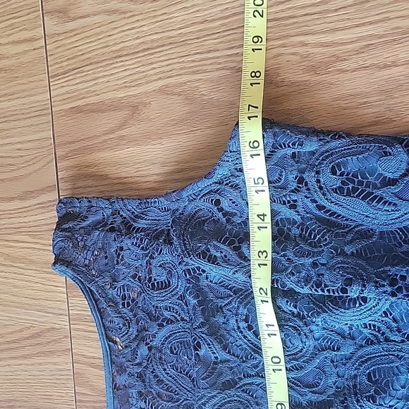 LIZ CLAIRBONE esleveeles roundneck midi dress size 8 color green  lace - Picture 11 of 15